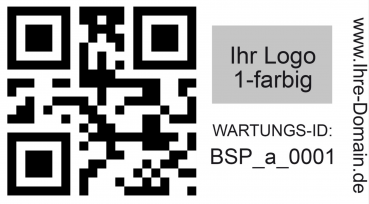 QR-Code Etiketten fortlaufend Nummer - Barcode Inventar Aufkleber - Inkl. Logo
